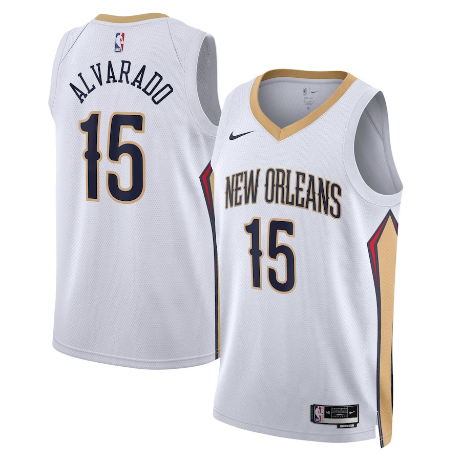 Jose Alvarado 15 New Orleans Pelicans Unisex Swingman Basketball Jersey - Association Edition - White - JS969 