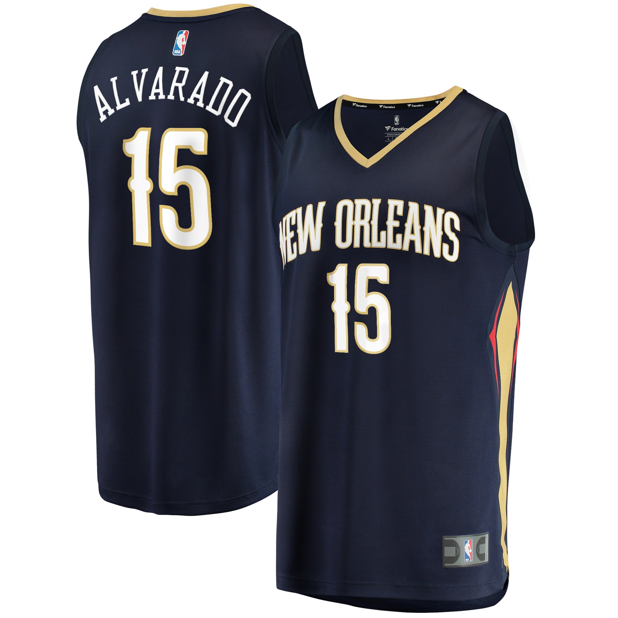 Jose Alvarado New Orleans Pelicans Fanatics Fast Break Replica Basketball Jersey - Icon Edition - Navy