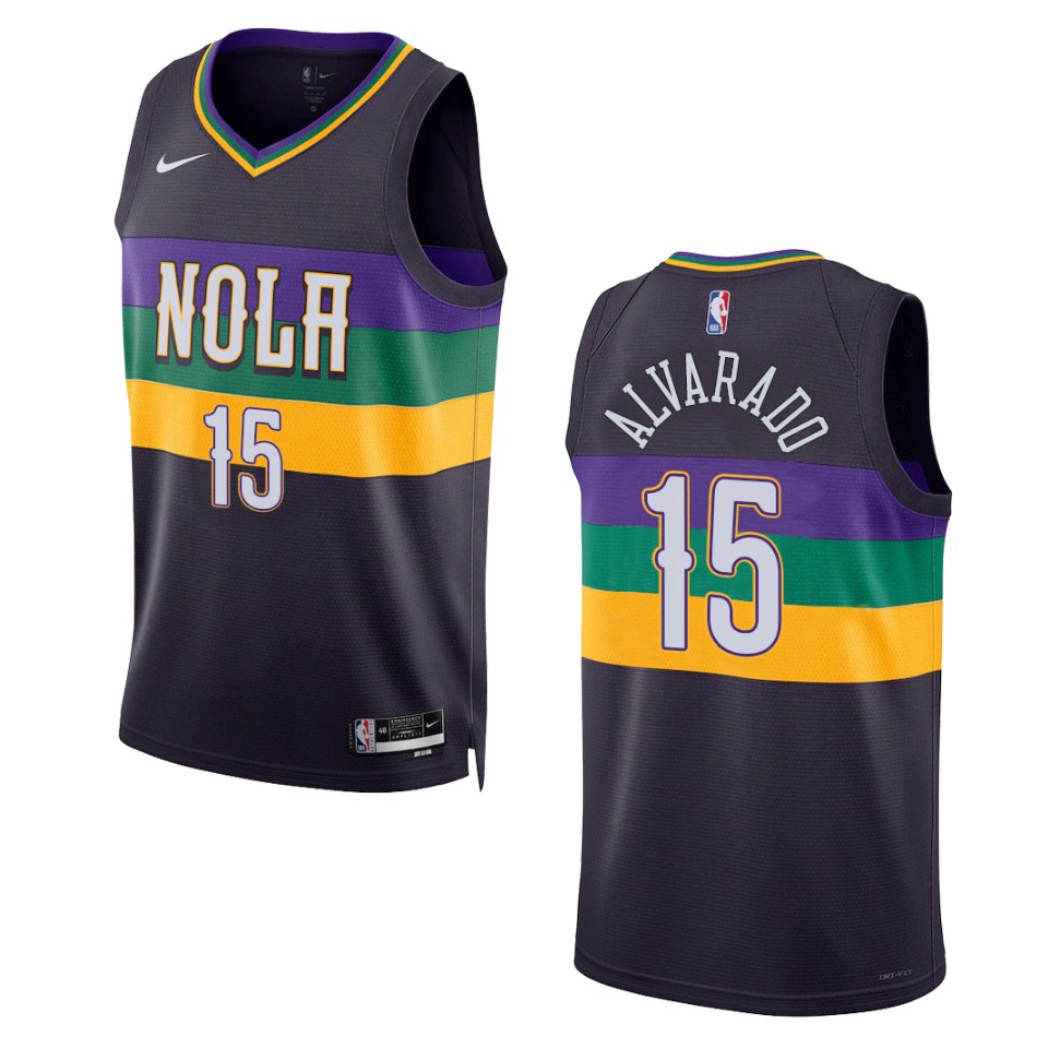 Jose Alvarado Purple City Edition 2022-23 New Orleans Pelicans Swingman Basketball Jersey
