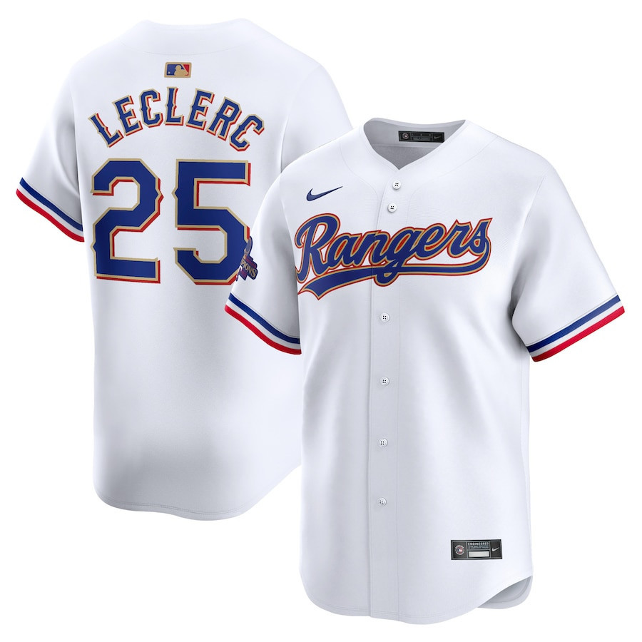 Jose Leclerc 25 Texas Rangers 2024 Gold Collection Limited Baseball Jersey - White - JS920 