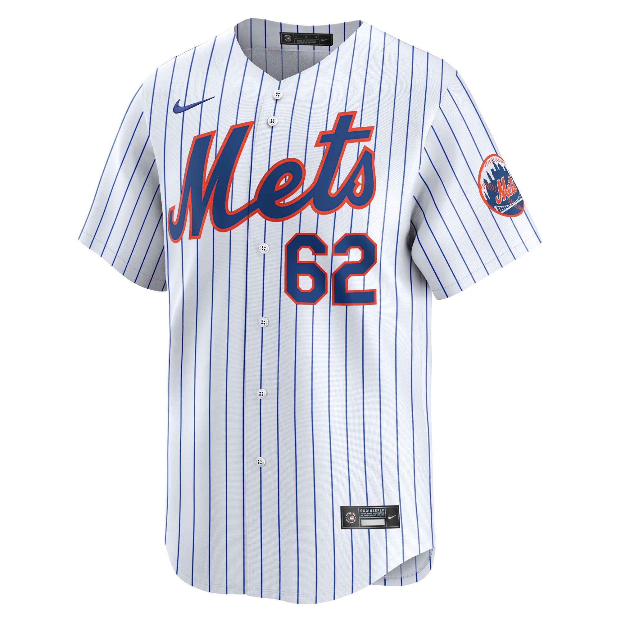 Alternative view of Jose Quintana New York Mets Home Limited Player Baseball Jersey - White