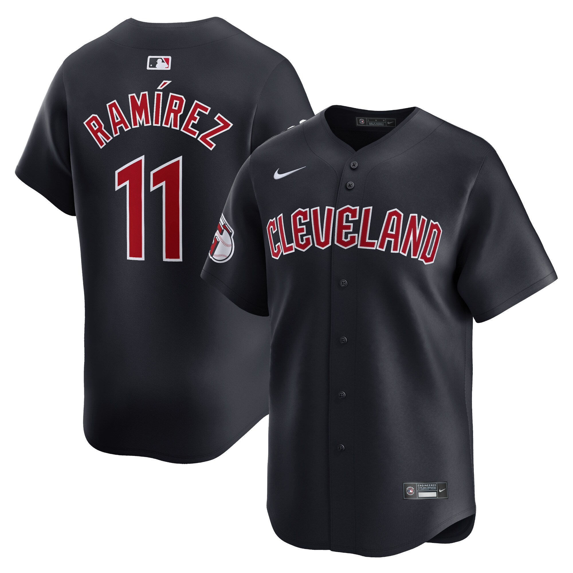 Jose Ramirez Cleveland Guardians Alternate Limited Player Baseball Jersey Navy