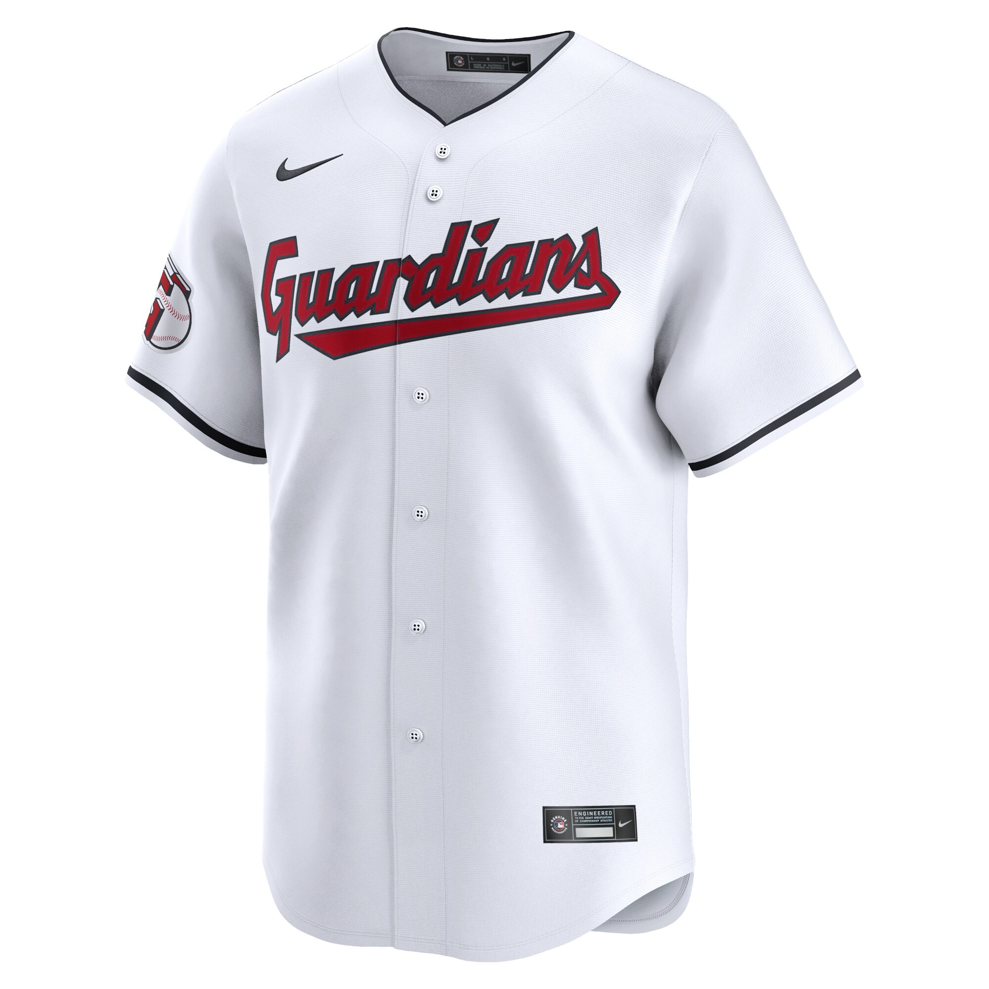 Alternative view of Jose Ramirez Cleveland Guardians Home Limited Player Baseball Jersey - White