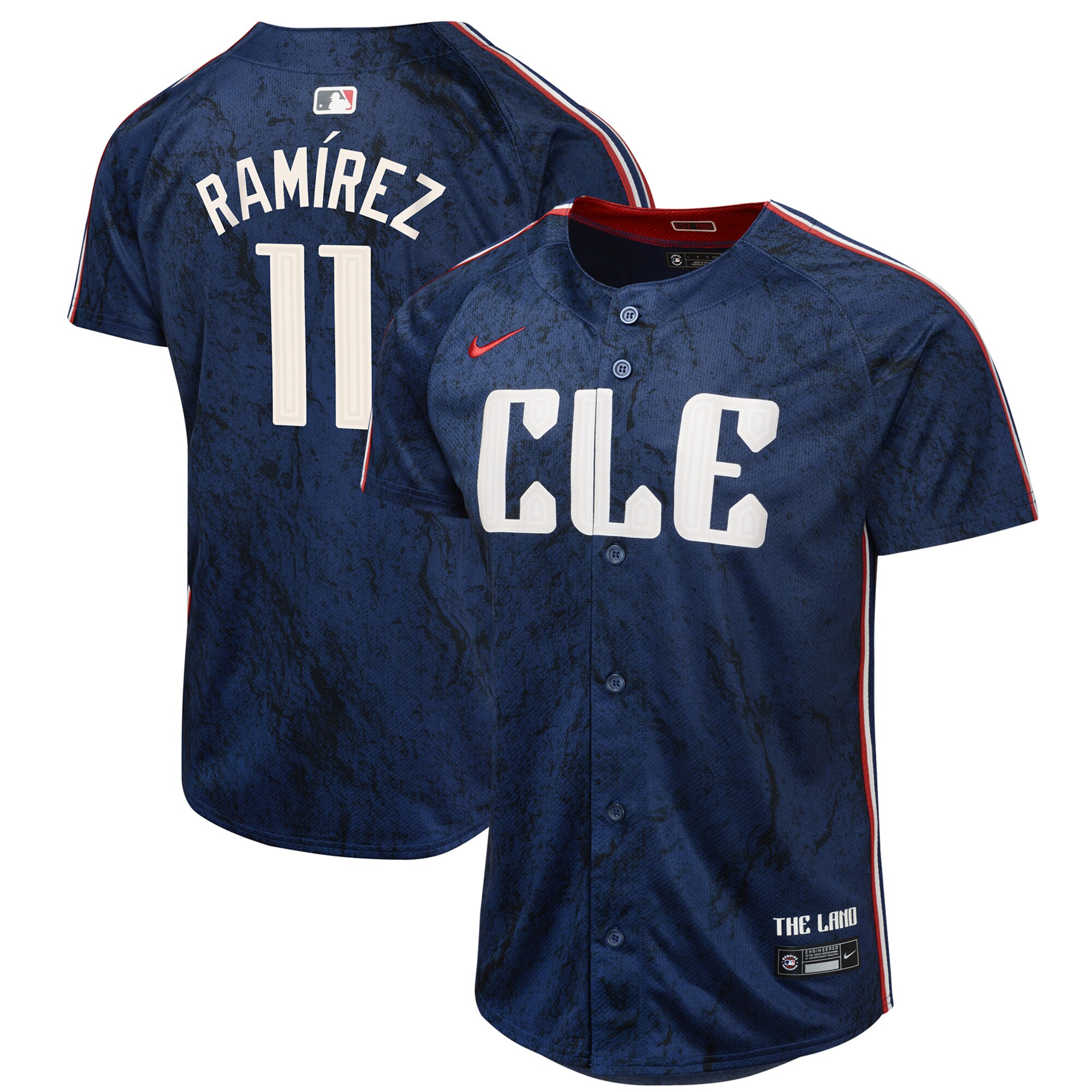 Jose Ramirez Cleveland Guardians Youth 2024 City Connect Limited Baseball Jersey - Navy