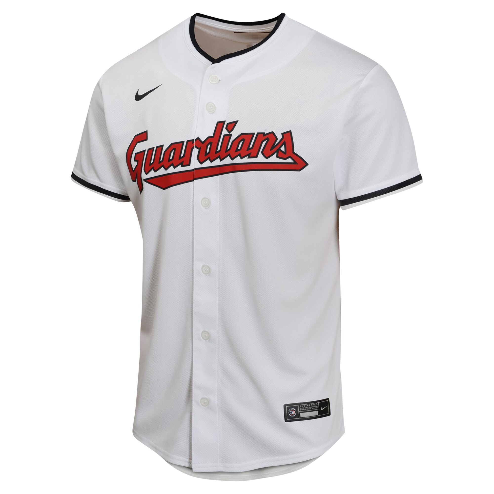 Alternative view of Jose Ramirez Cleveland Guardians Youth Home Game Player Baseball Jersey - White