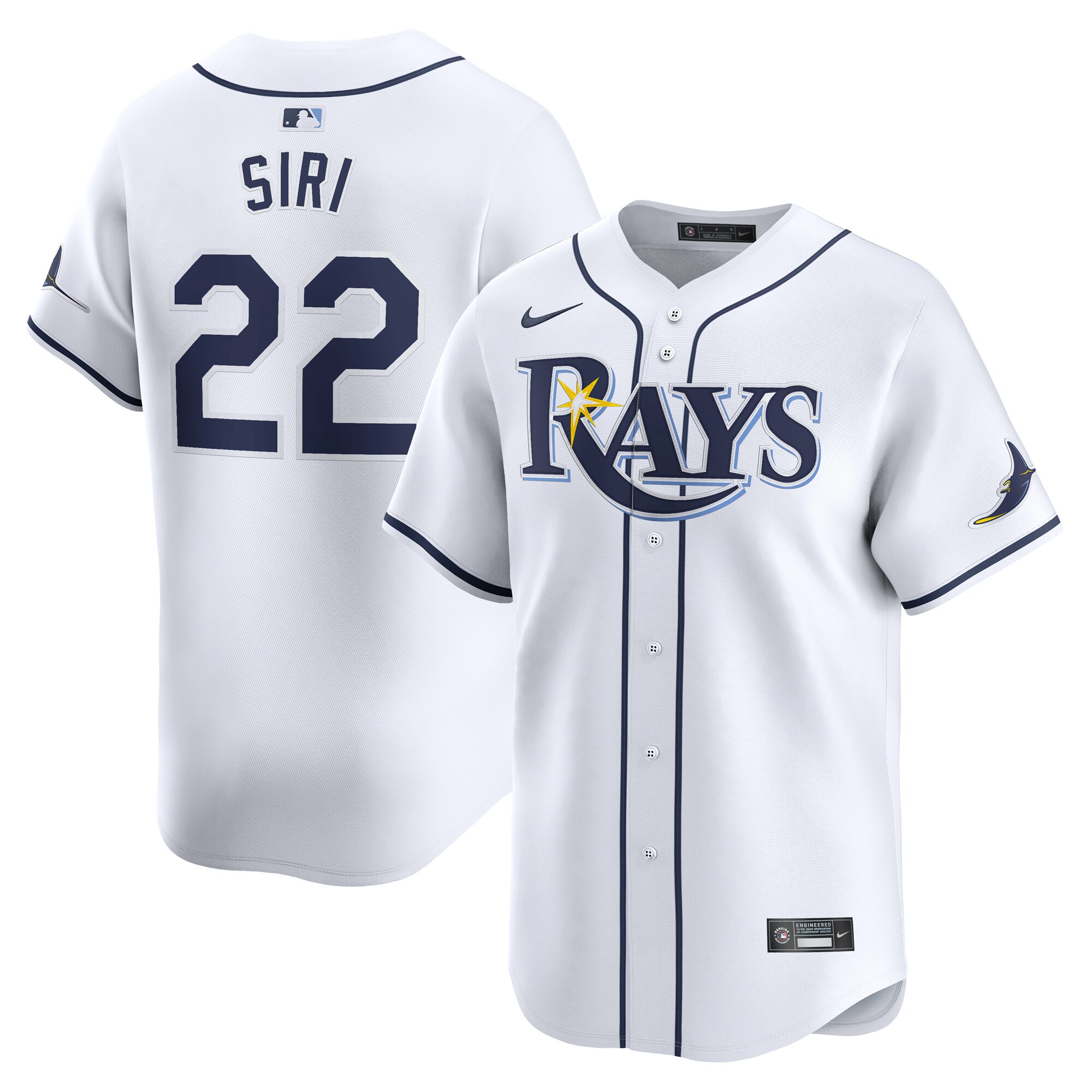 Jose Siri Tampa Bay Rays Home Limited Player Baseball Jersey - White