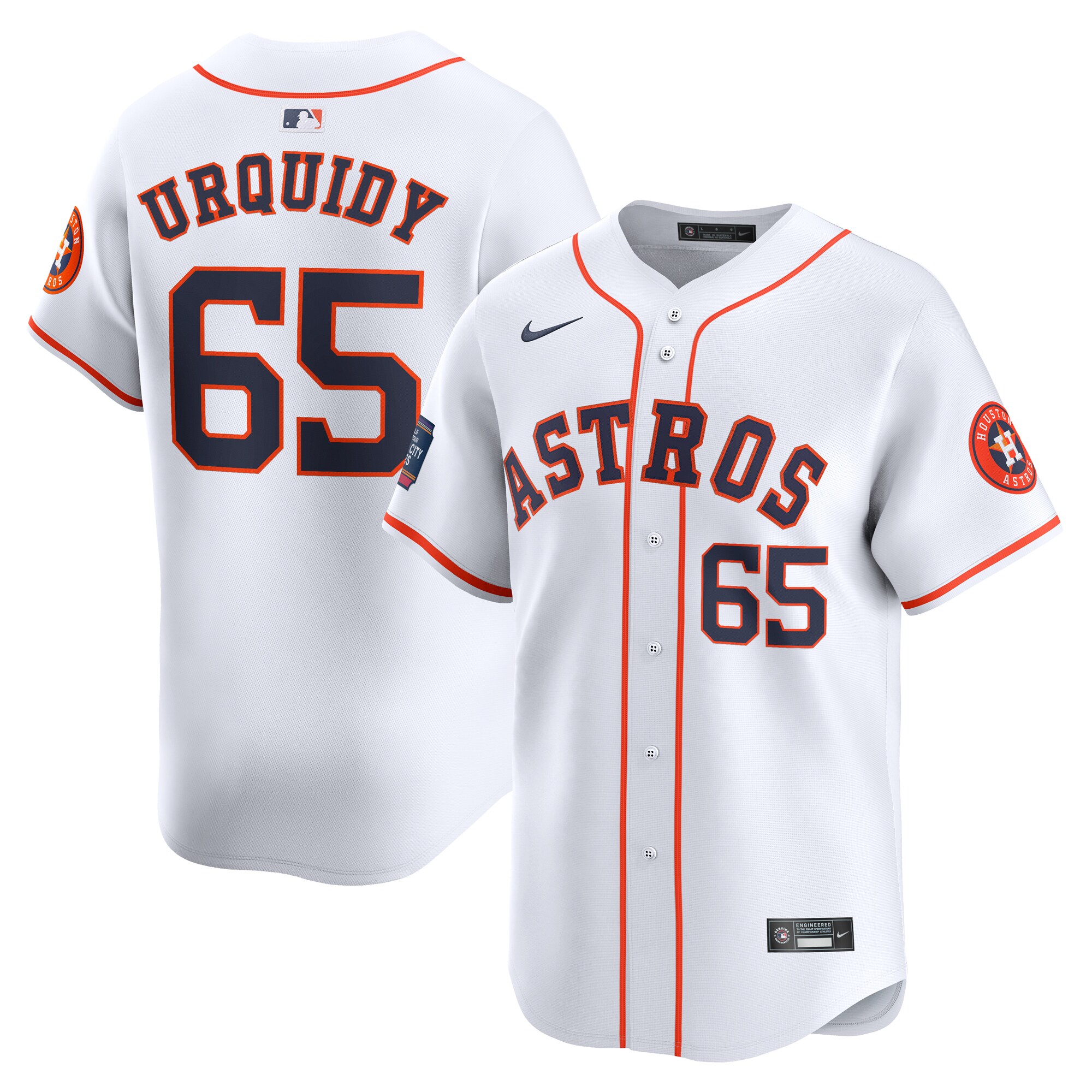 Jose Urquidy Houston Astros 2024 Mlb World Tour Mexico City Series Home Limited Player Baseball Jersey - White