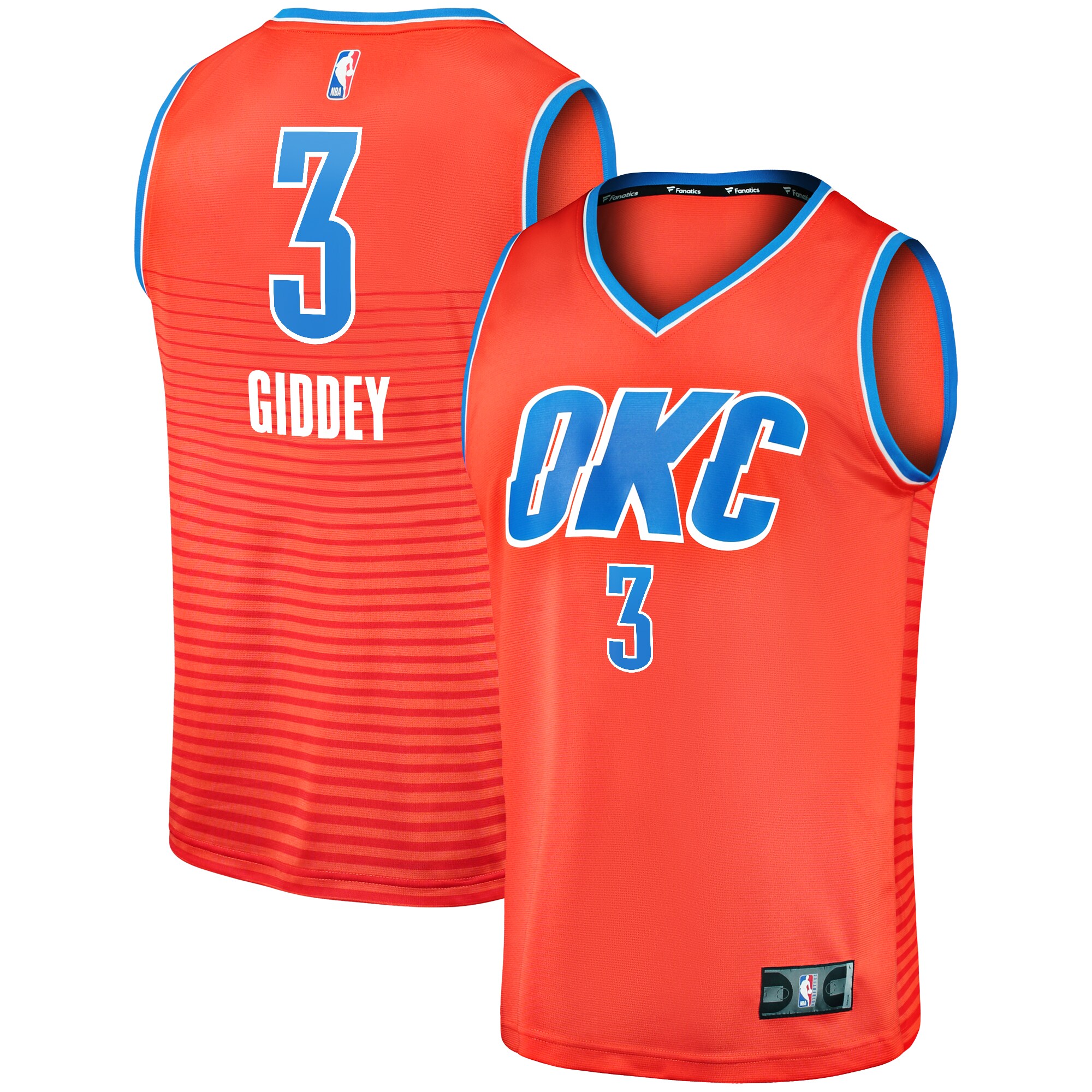 Josh Giddey Oklahoma City Thunder Fanatics Fast Break Replica Player Basketball Jersey - Statement Edition - Orange