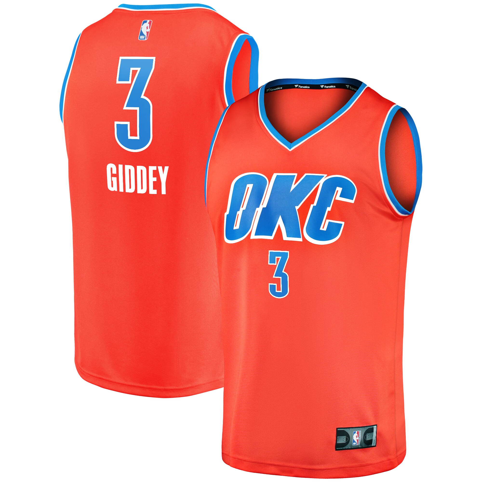 Josh Giddey Oklahoma City Thunder Fanatics Youth Fast Break Replica Player Basketball Jersey - Statement Edition - Orange