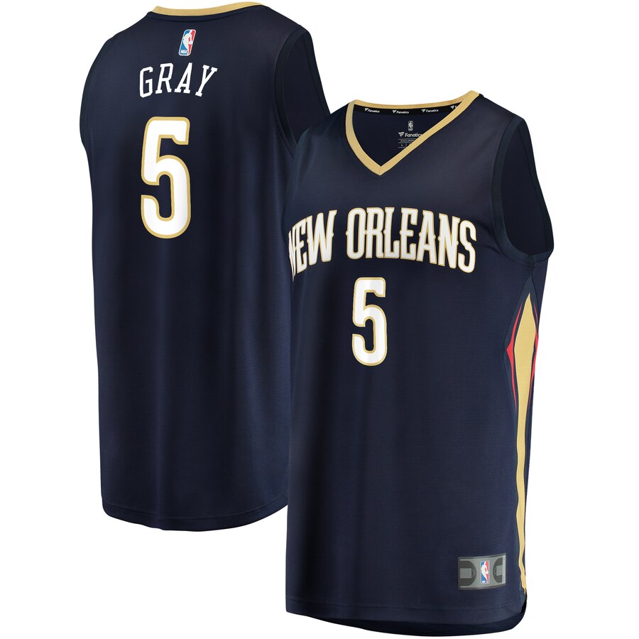 Josh Gray New Orleans Pelicans Fanatics Branded Fast Break Player Basketball Jersey – Icon Edition – Navy