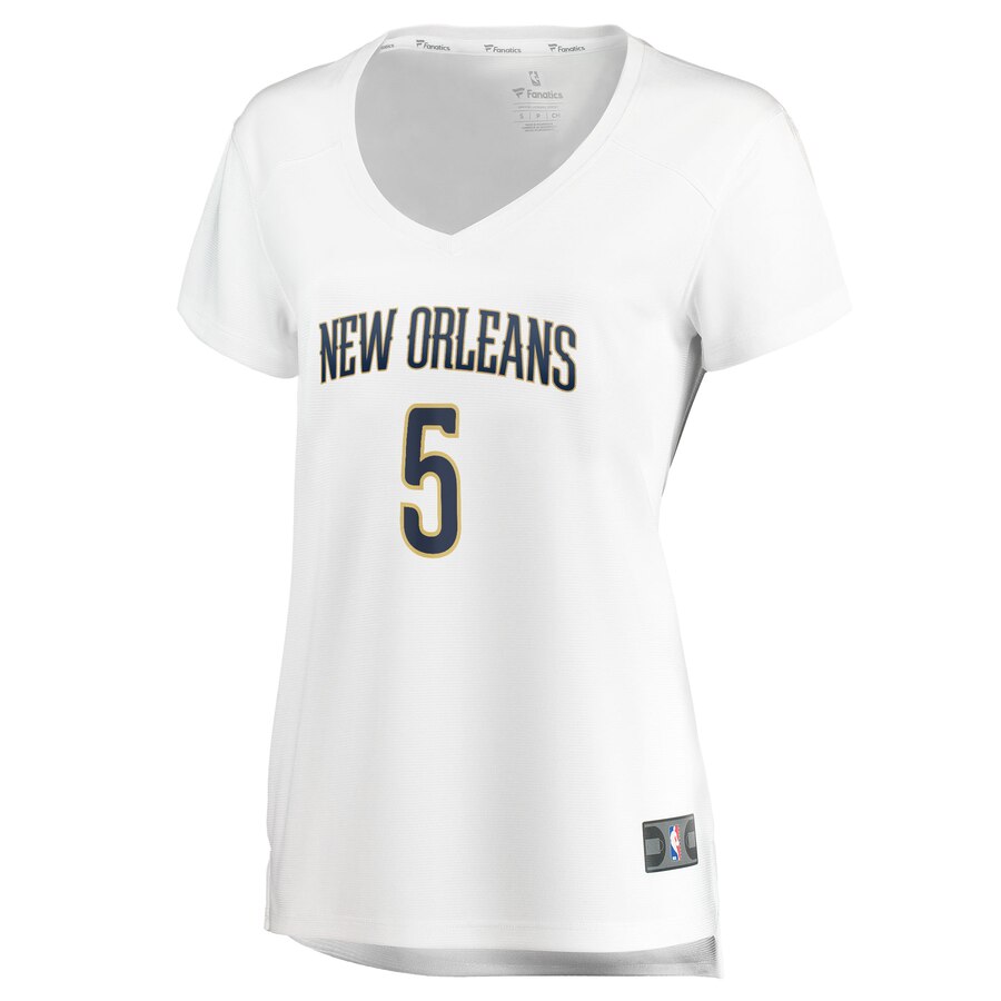 Alternative view of Josh Gray New Orleans Pelicans Fanatics Branded Women's Fast Break Player Basketball Jersey - Association Edition - White
