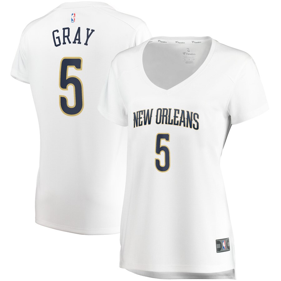 Josh Gray New Orleans Pelicans Fanatics Branded Women's Fast Break Player Basketball Jersey - Association Edition - White