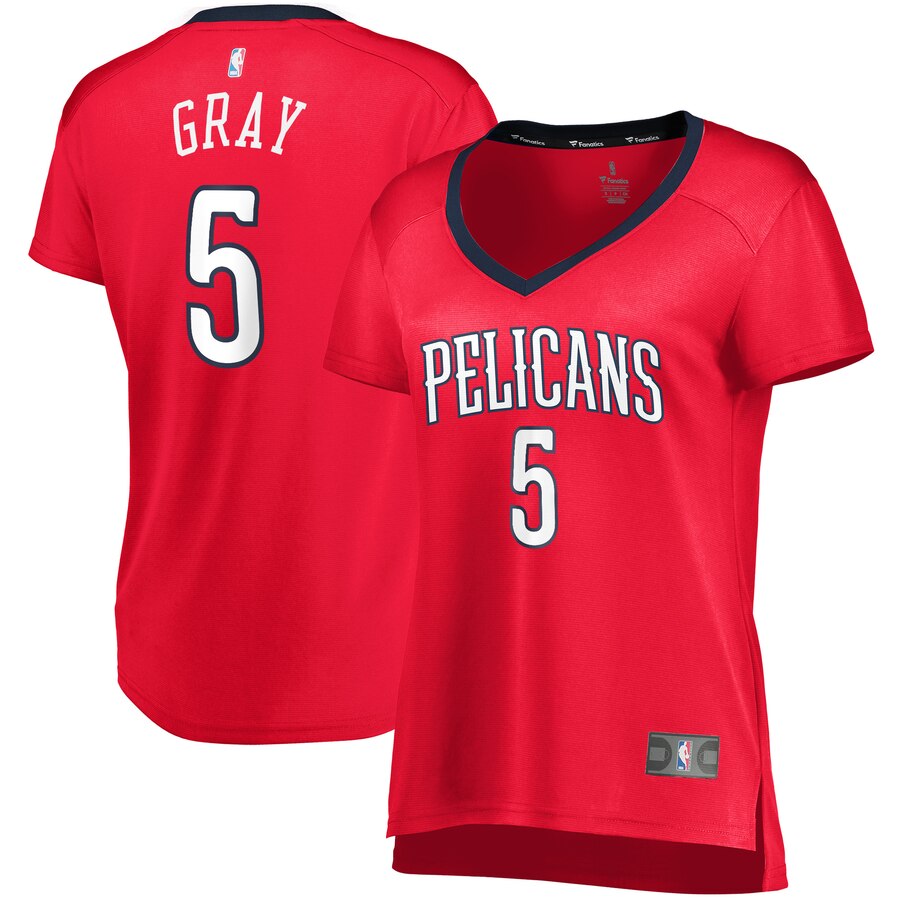 Josh Gray New Orleans Pelicans Fanatics Branded Women's Fast Break Player Basketball Jersey - Statement Edition - Red