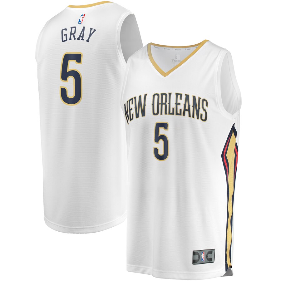 Josh Gray New Orleans Pelicans Fanatics Branded Youth Fast Break Player Basketball Jersey - Association Edition - White