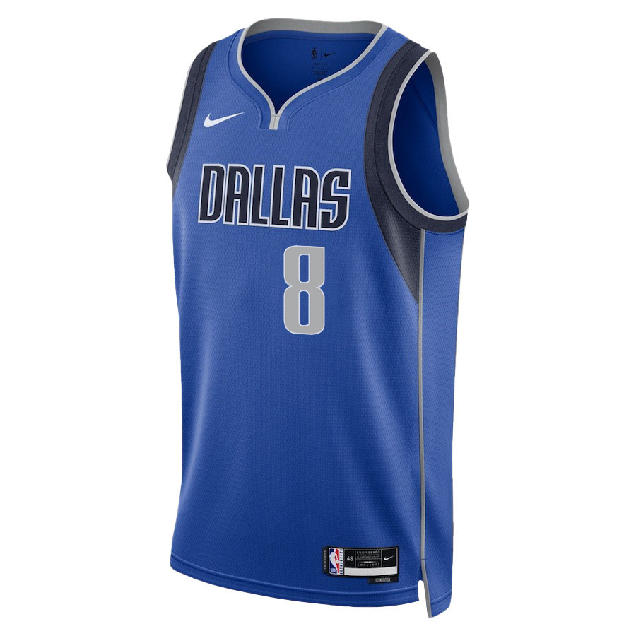 Alternative view of Josh Green 8 Dallas Mavericks 2024 FINALS PATCH Swingman Basketball Jersey - Icon Edition - Blue - JS195 
