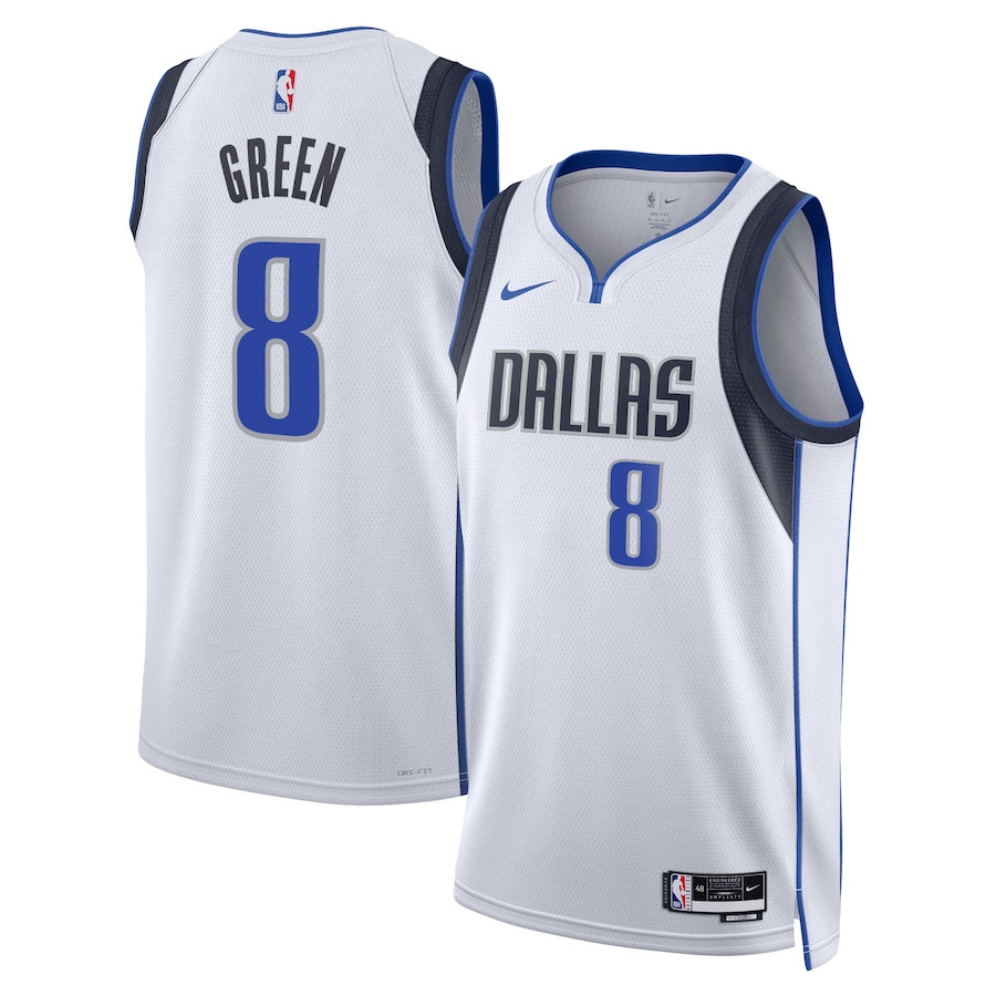 Josh Green 8 Dallas Mavericks Unisex Swingman Basketball Jersey - Association Edition - White - JS416 