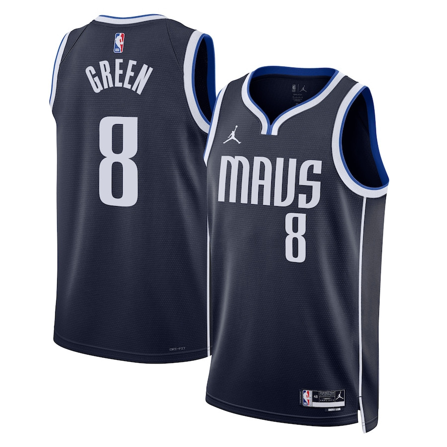 Josh Green 8 Dallas Mavericks Unisex Swingman Basketball Jersey - Statement Edition - Navy - JS947 
