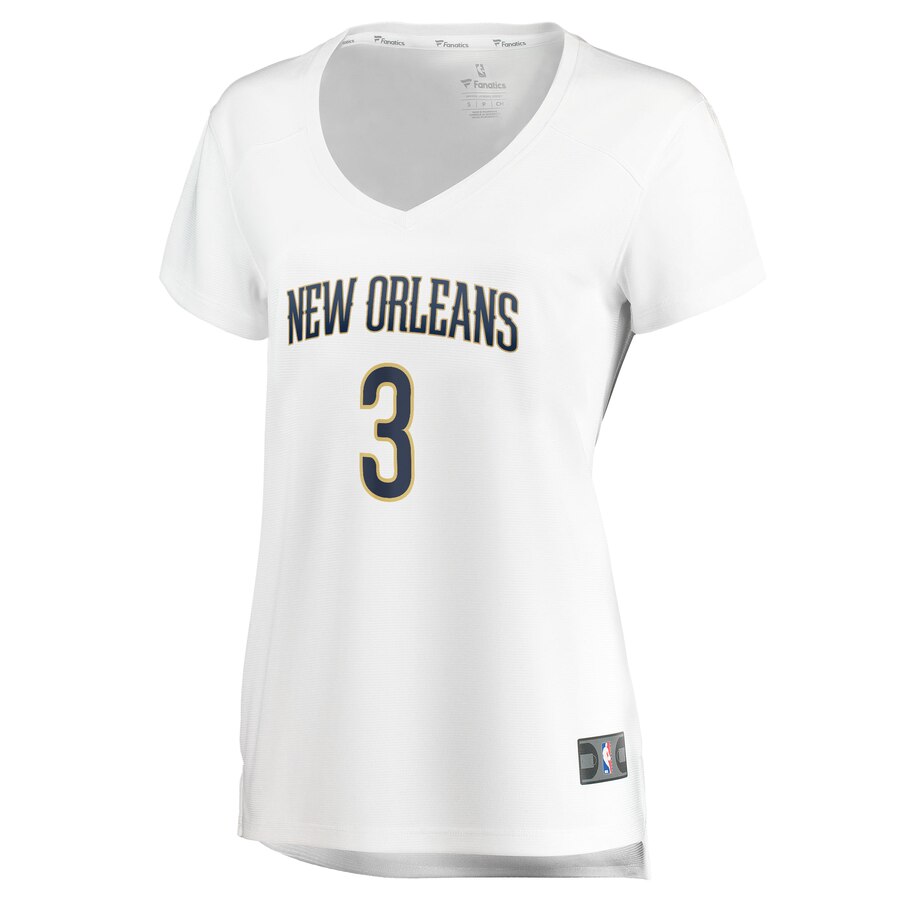 Alternative view of Josh Hart New Orleans Pelicans Fanatics Branded Women's Fast Break Replica Basketball Jersey White - Association Edition
