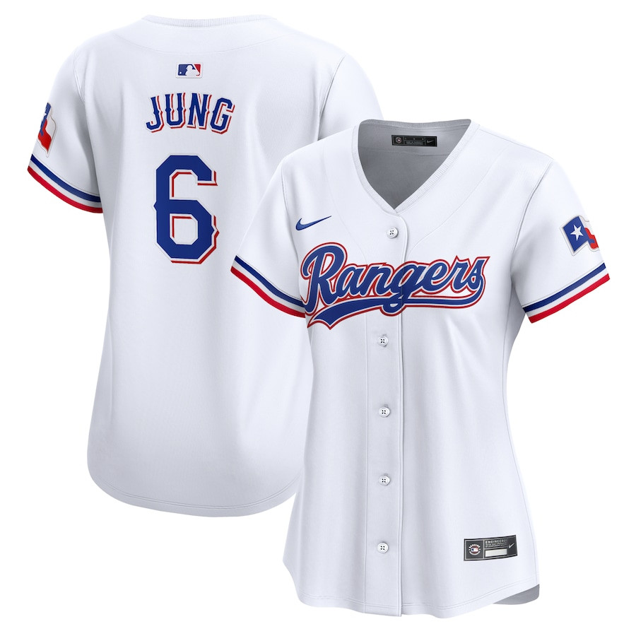 Josh Jung 6 Texas Rangers Women Home Limited Player Jersey - White - JS392 