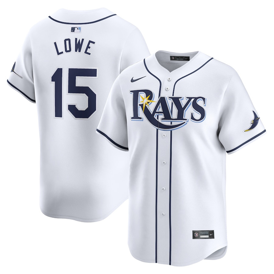 Josh Lowe 15 Tampa Bay Rays Home Limited Men Baseball Jersey - White - JS661 