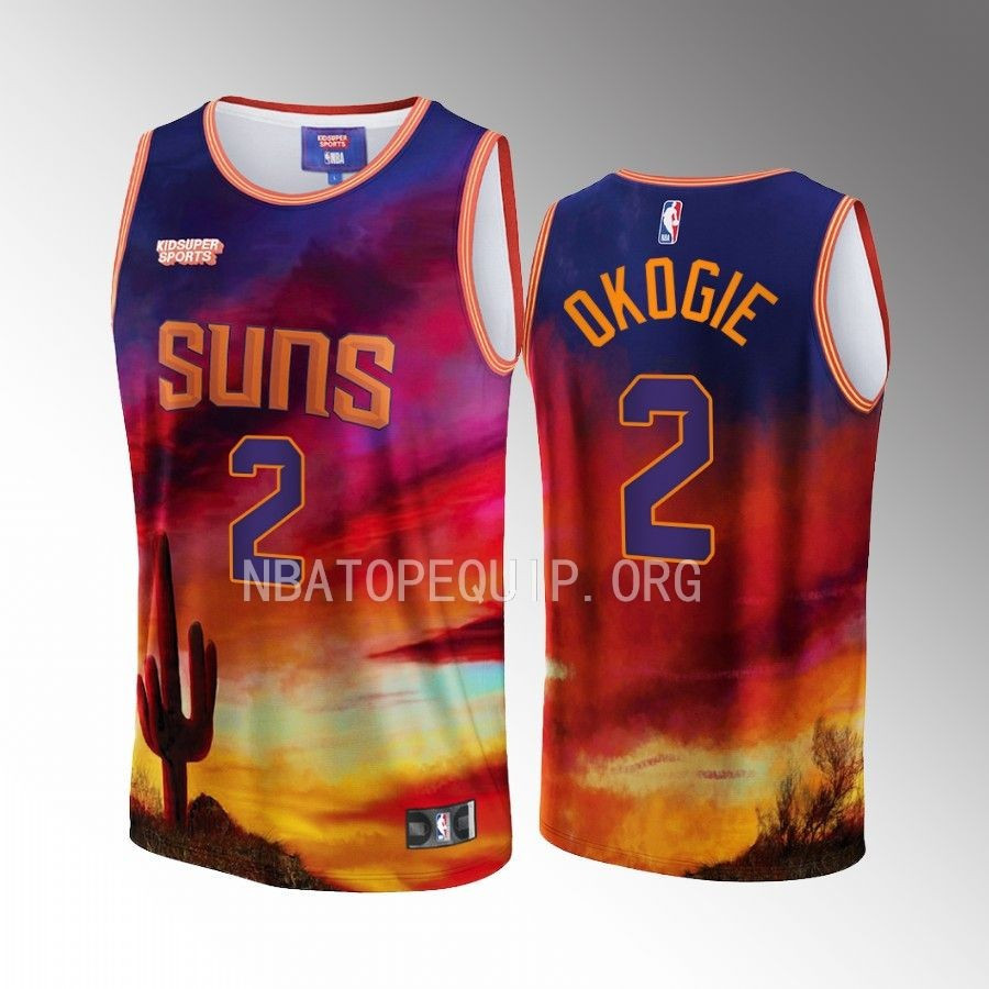 Josh Okogie 2 Phoenix Suns NBA & KidSuper Studios Unisex Hometown Jersey - JS400 