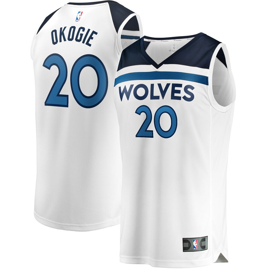 Josh Okogie Minnesota Timberwolves Fanatics Branded Youth Fast Break Replica Player Basketball Jersey - Association Edition - White