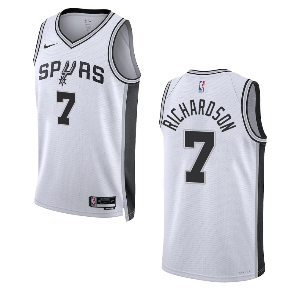 Josh Richardson Association Edition San Antonio Spurs 2022-23 White Swingman Basketball Jersey