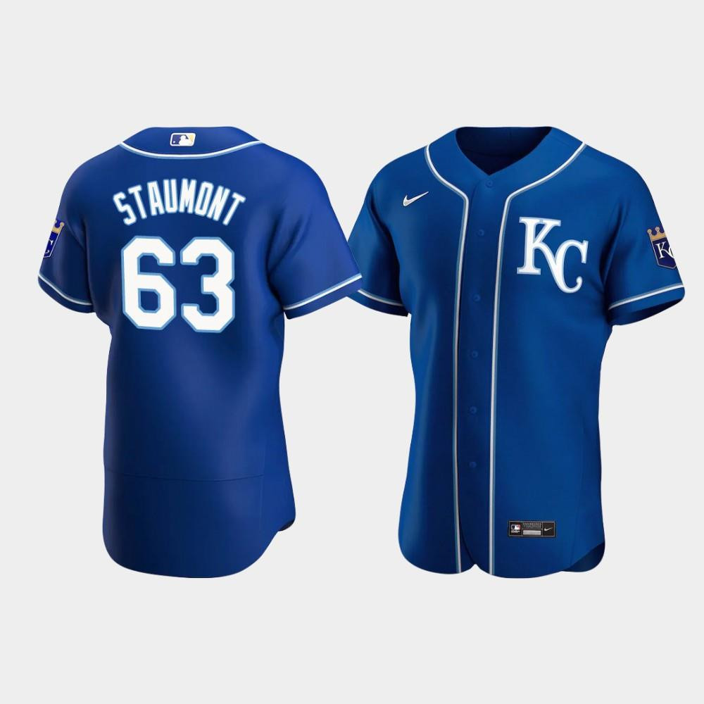 Josh Staumont 63 Kansas City Royals Royal Alternate Baseball Jersey Baseball Jersey 