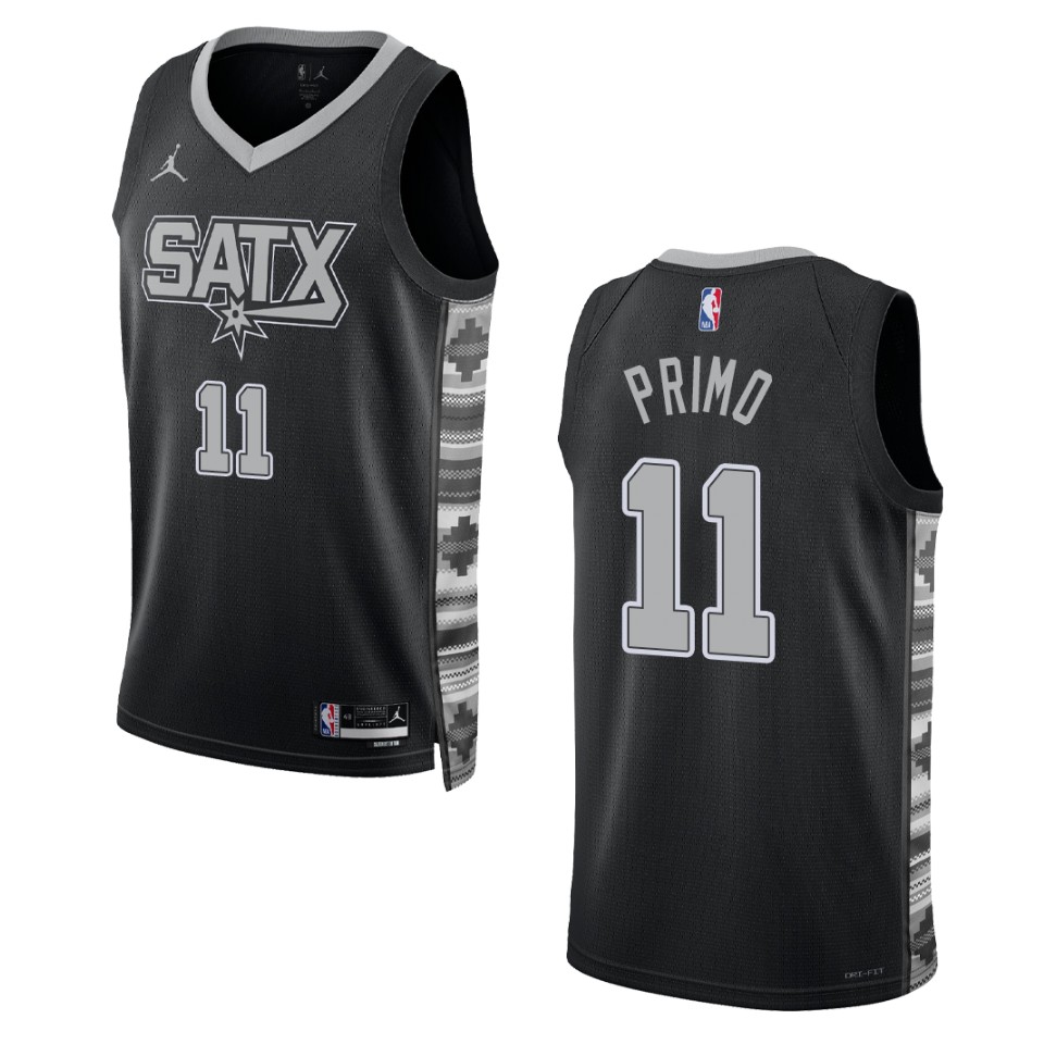 Joshua Primo Black Statement Edition 2022-23 San Antonio Spurs Swingman Basketball Jersey