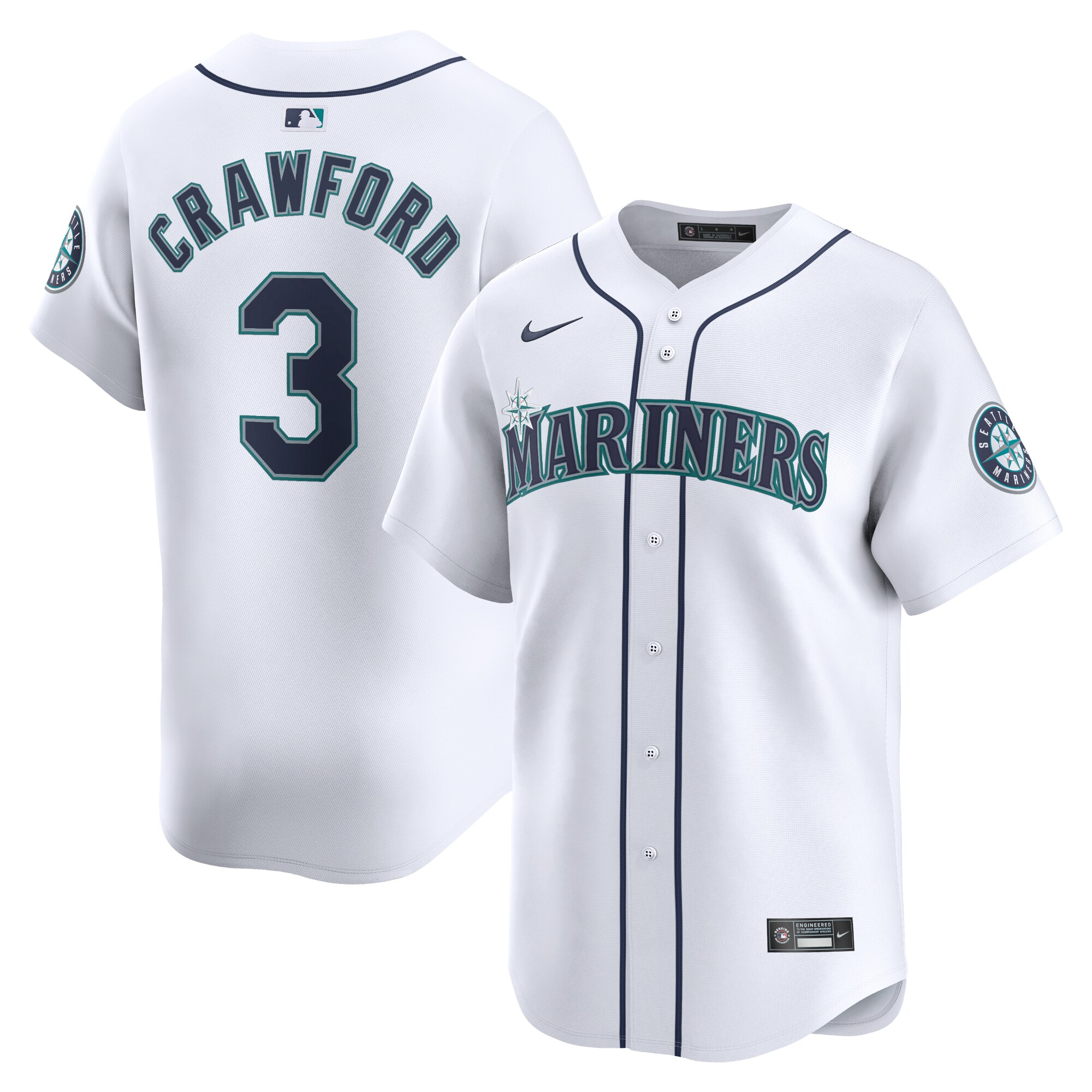 J.p. Crawford Seattle Mariners Home Limited Player Baseball Jersey - White