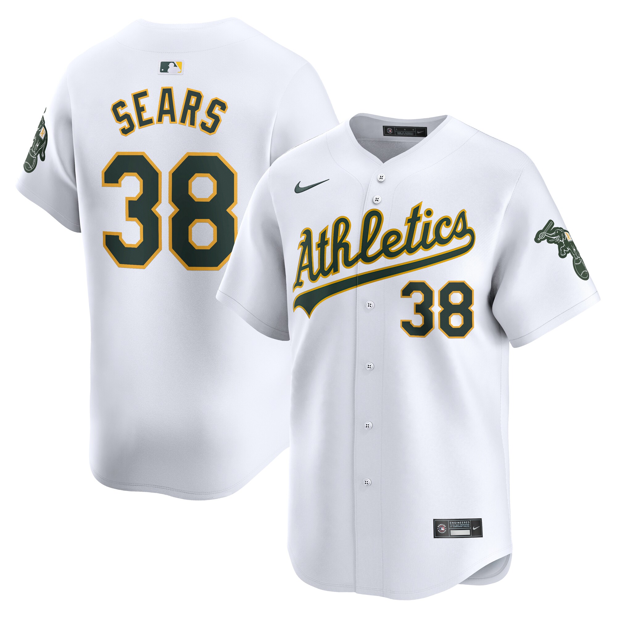 Jp Sears Oakland Athletics Home Limited Player Baseball Jersey - White