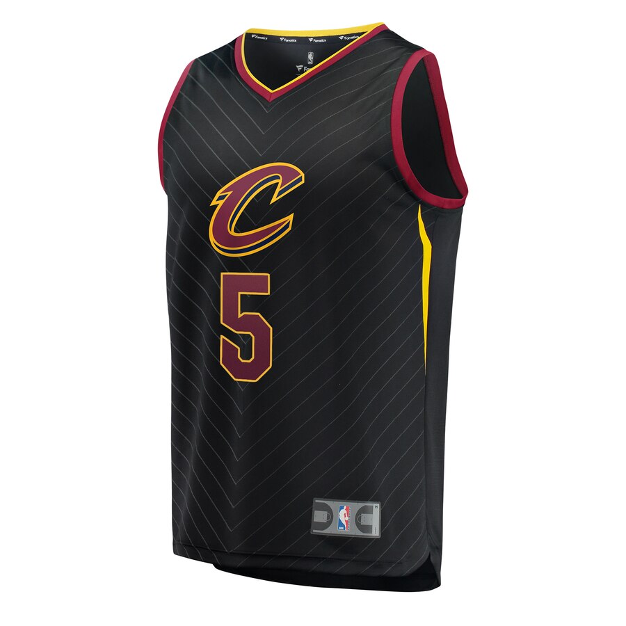 Alternative view of Jr Smith Cleveland Cavaliers Fanatics Branded Fast Break Replica Basketball Jersey Black - Statement Edition