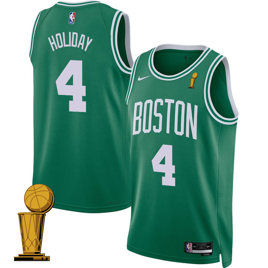 Jrue Holiday 4 Boston Celtics 2024 FINALS CHAMPIONS Basketball Jersey - Icon Edition - Kelly Green - JS767