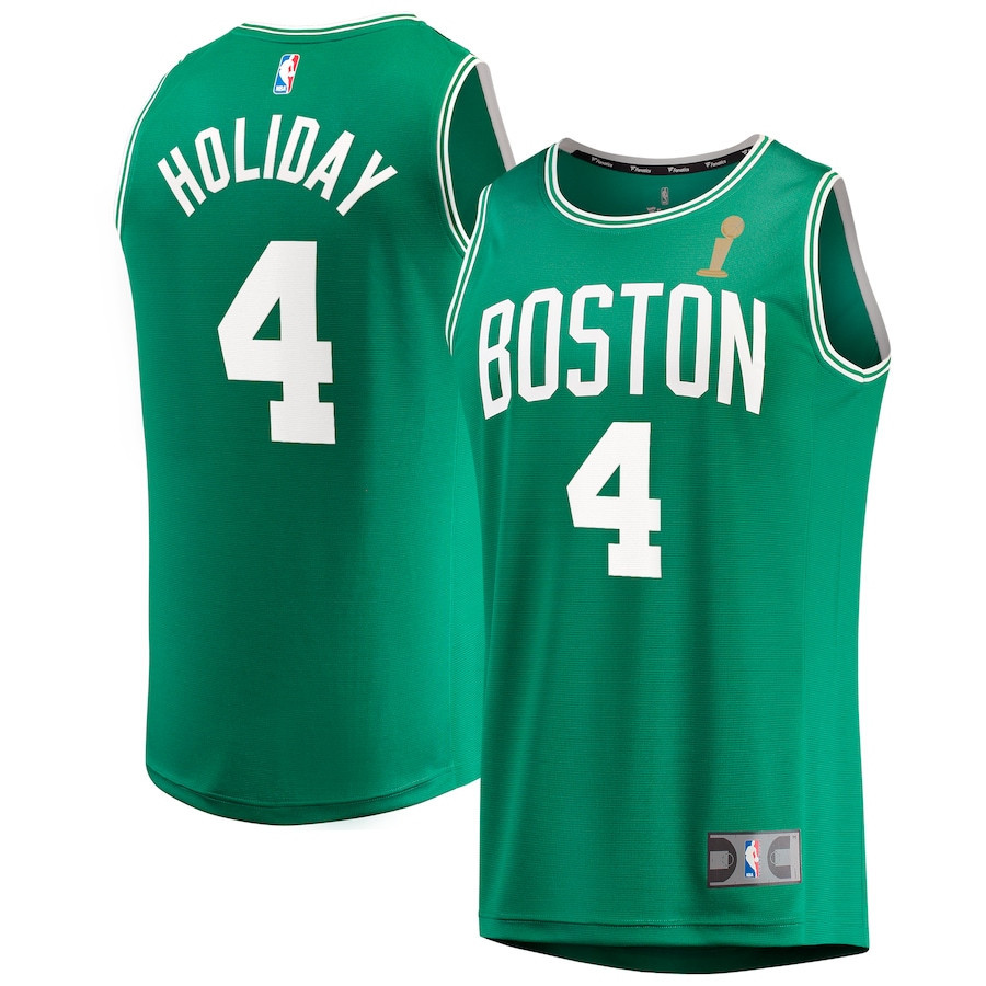 Jrue Holiday 4 Boston Celtics 2024 FINALS CHAMPIONS Basketball Jersey - Kelly Green - Icon Edition - JS515