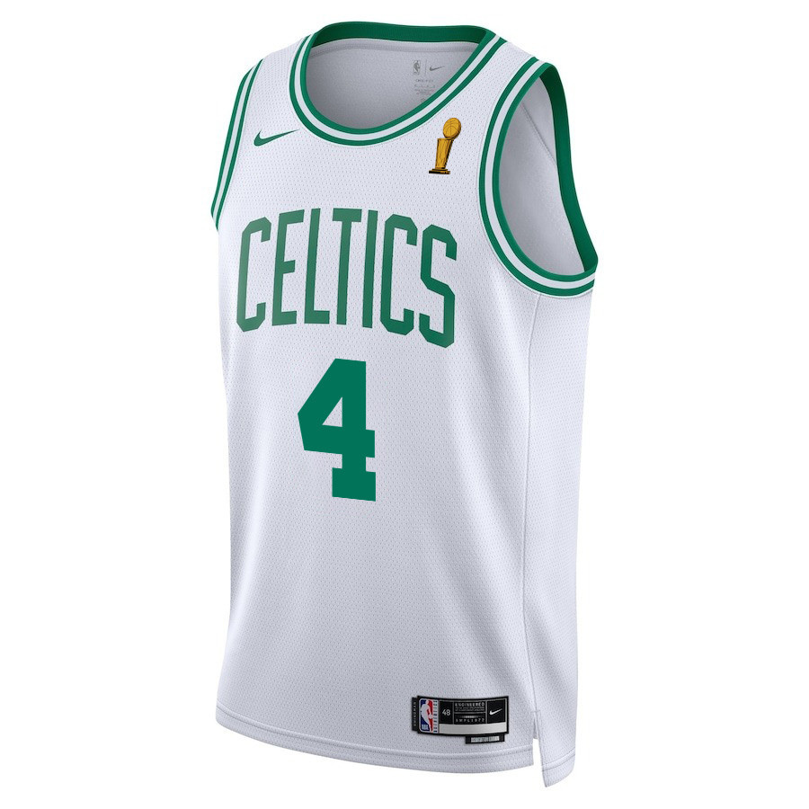 Alternative view of Jrue Holiday 4 Boston Celtics 2024 FINALS CHAMPIONS Swingman Basketball Jersey - Association Edition - White - JS434