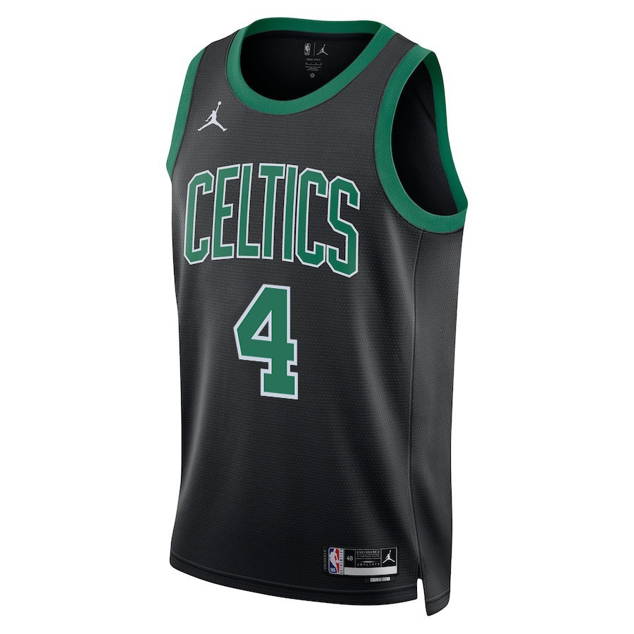 Alternative view of Jrue Holiday 4 Boston Celtics 2024 FINALS CHAMPIONS Swingman Basketball Jersey - Statement Edition - Black - JS390