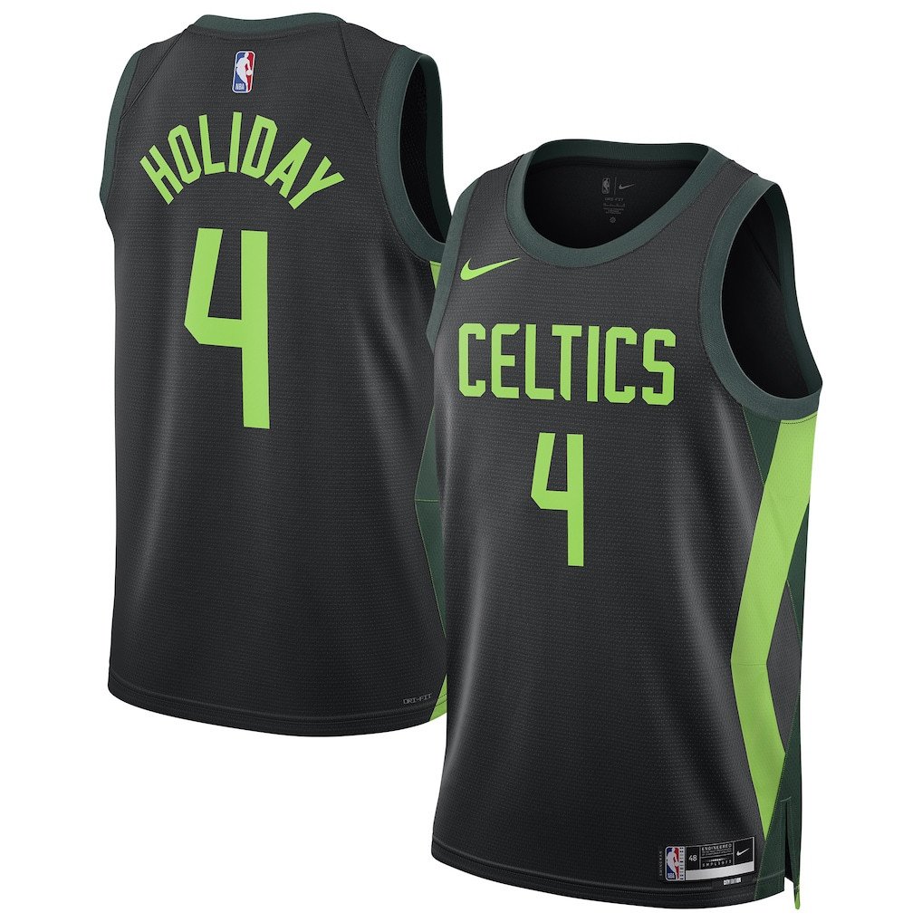 Jrue Holiday 4 Boston Celtics Unisex 2024/25 Swingman Player Basketball Jersey - City Edition - Black - JS932