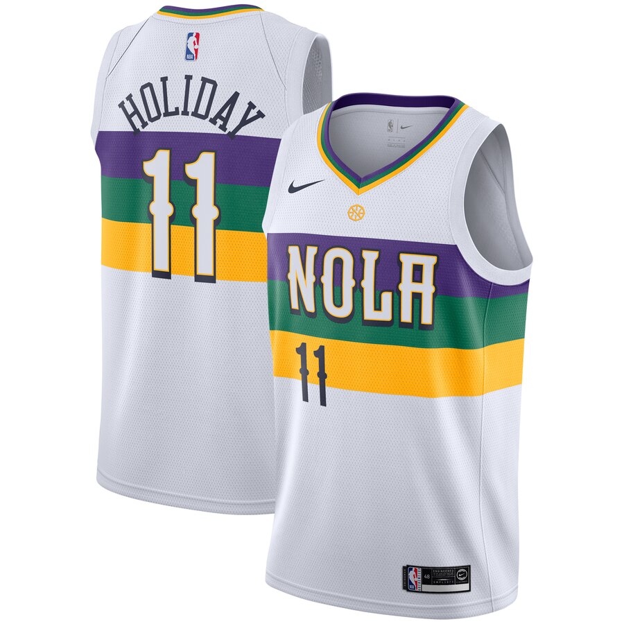 Jrue Holiday New Orleans Pelicans City Edition Swingman Basketball Jersey - Navy