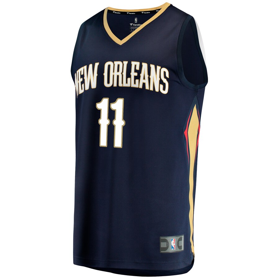 Alternative view of Jrue Holiday New Orleans Pelicans Fanatics Branded Fast Break Replica Player Basketball Jersey - Icon Edition - Navy