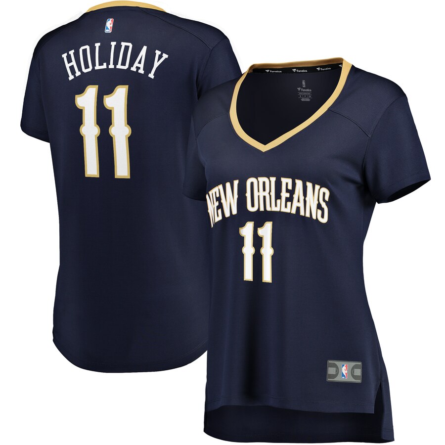 Jrue Holiday New Orleans Pelicans Fanatics Branded Women's Fast Break Player Replica Basketball Jersey - Icon Edition - Navy