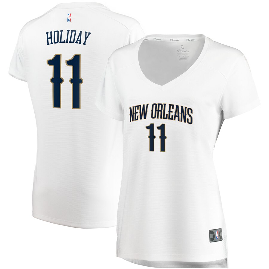 Jrue Holiday New Orleans Pelicans Fanatics Branded Women's Fast Break Replica Basketball Jersey - Association Edition - White
