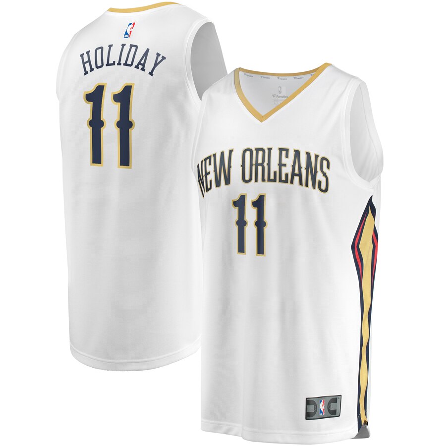 Jrue Holiday New Orleans Pelicans Fanatics Branded Youth Fast Break Replica Player Basketball Jersey - Association Edition - White