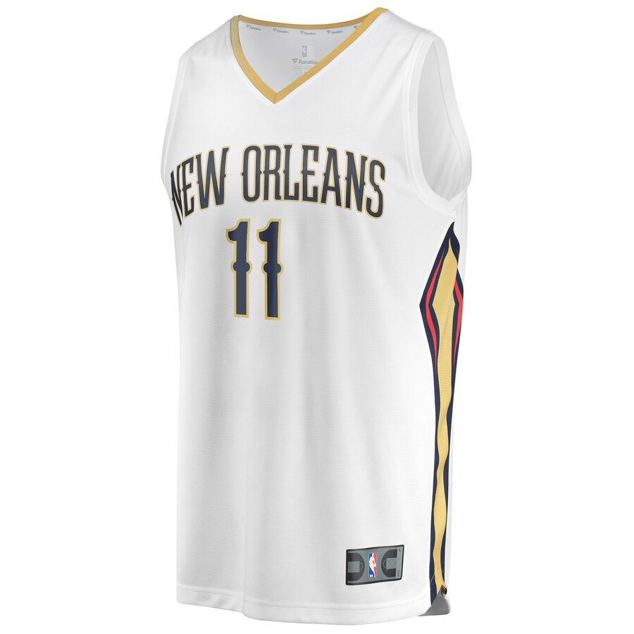 Alternative view of Jrue Holiday New Orleans Pelicans Fanatics Branded Youth Fast Break Replica Player Basketball Jersey - Association Edition - White