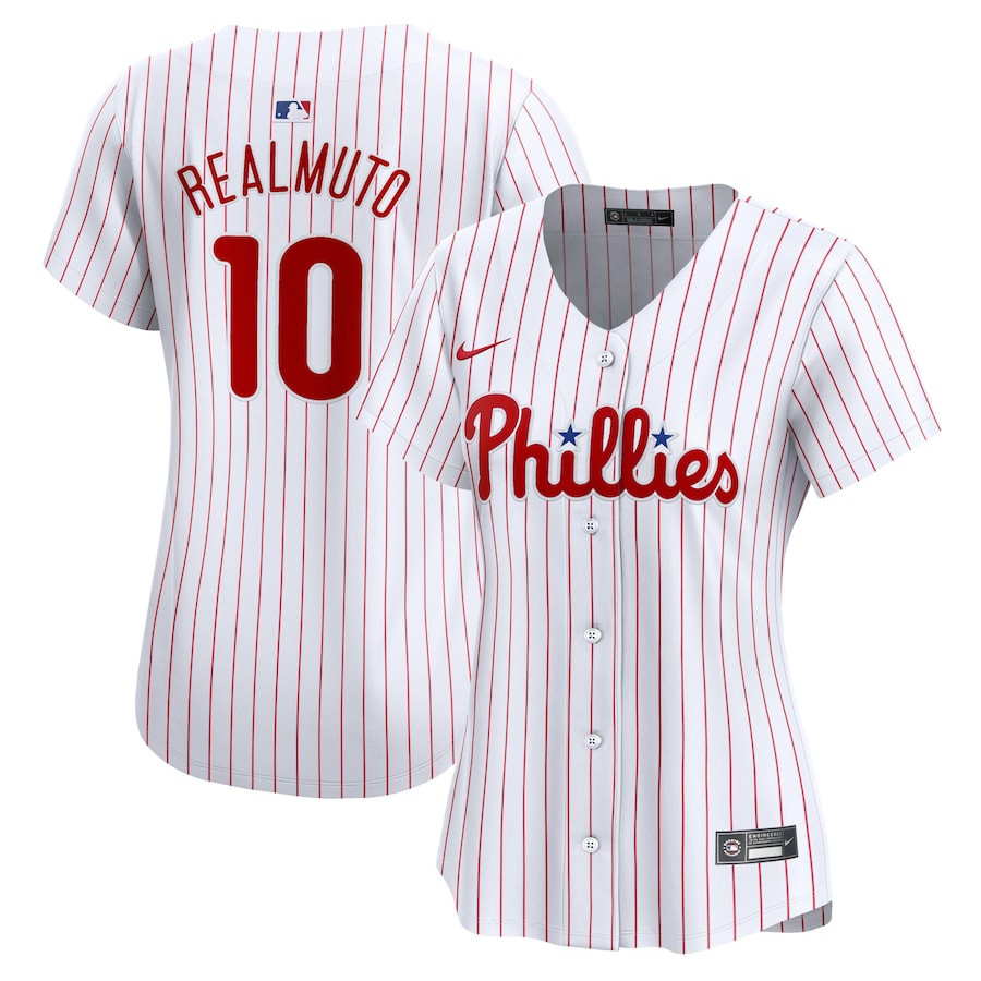 J.T. Realmuto 10 Philadelphia Phillies Home Limited Player Women Baseball Jersey - White 