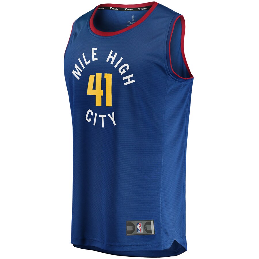 Alternative view of Juan Hernangomez Denver Nuggets Fanatics Branded Fast Break Player Basketball Jersey - Statement Edition - Blue