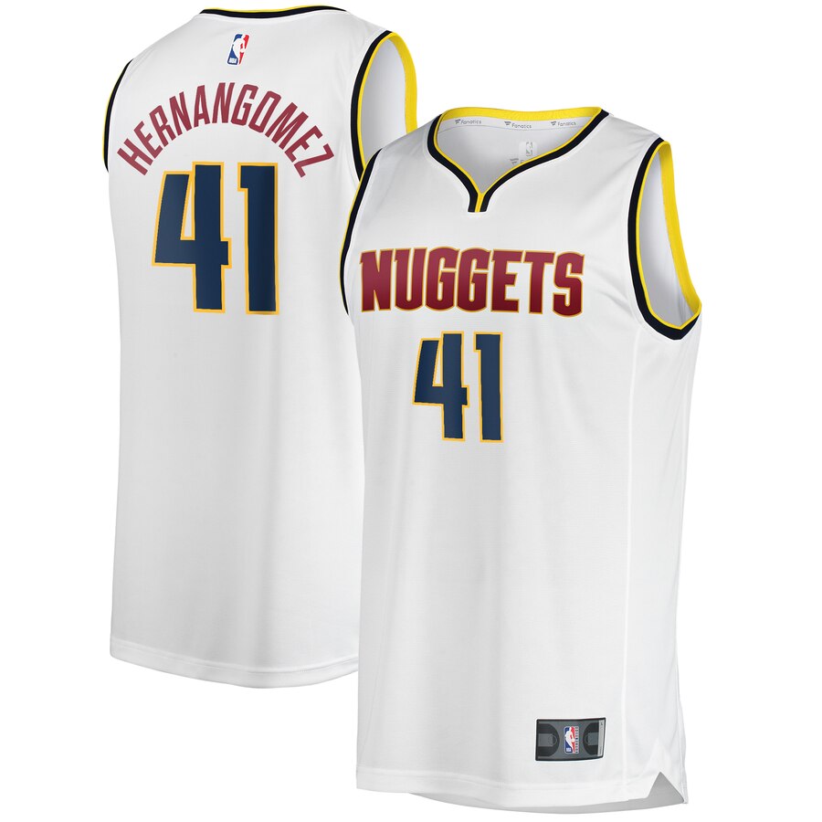 Juan Hernangomez Denver Nuggets Fanatics Branded Youth Fast Break Player Basketball Jersey - Association Edition - White
