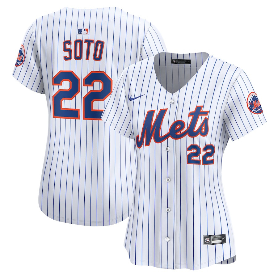 Juan Soto 22 New York Mets Women's Home Limited Player Baseball Jersey - White 