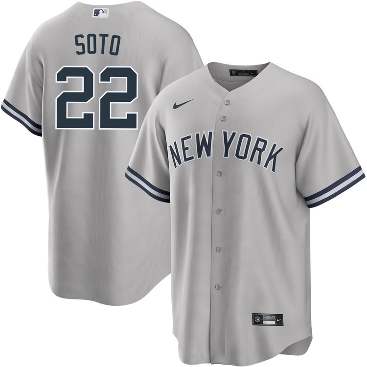 Juan Soto 22 New York Yankees Road Men Baseball Jersey – Gray 