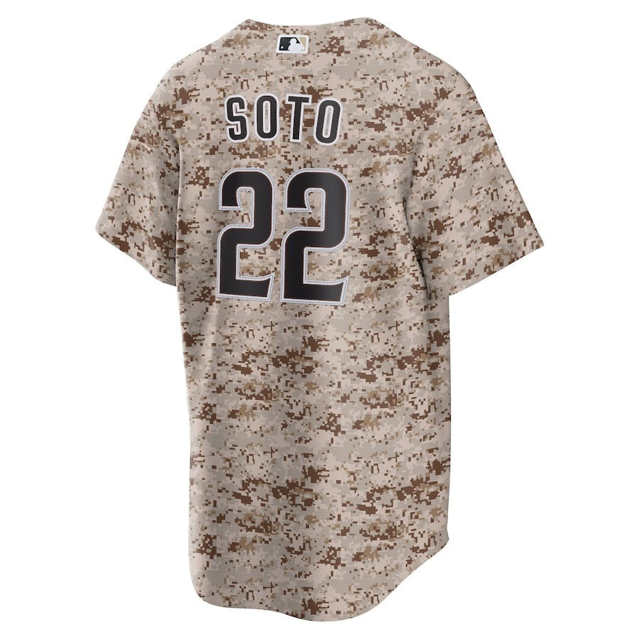 Alternative view of Juan Soto 22 San Diego Padres USMC Alternate Men Baseball Jersey - Camo 