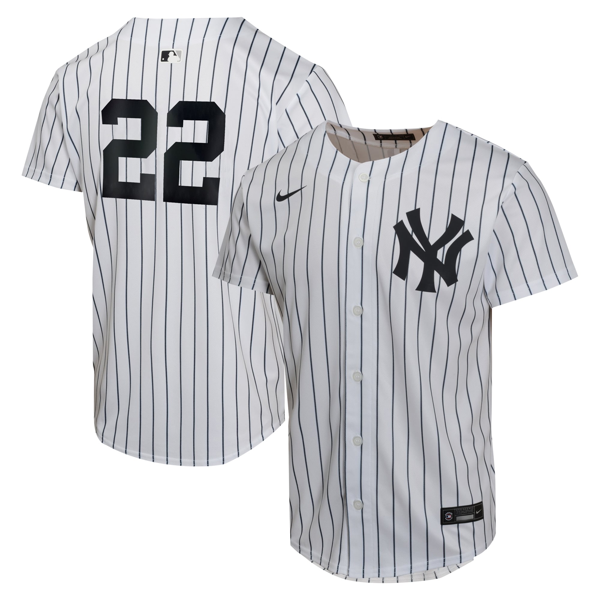 Juan Soto New York Yankees Youth Home Game Player Baseball Jersey - White